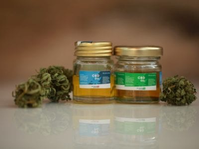 CBD oil product labels